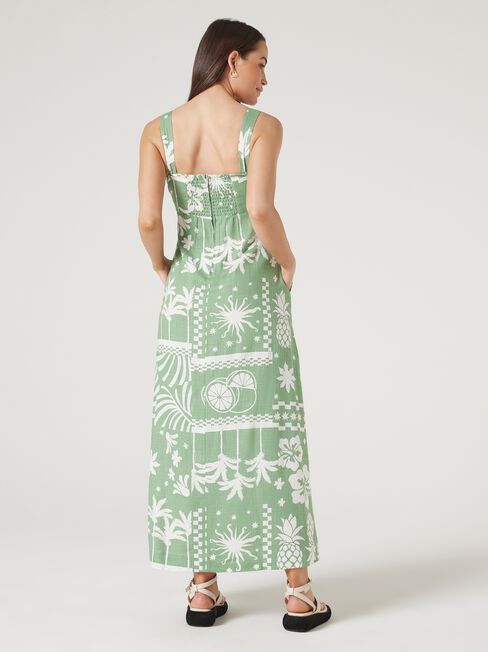 Priya Sleeveless Dress, Green, hi-res