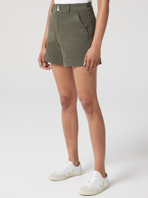 Georgia Tummy Trimmer Denim Short, Green, hi-res