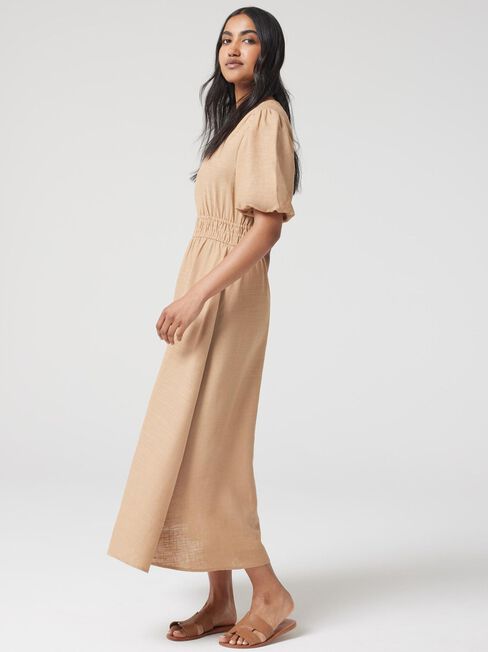 Senna Waisted Dress, Print, hi-res