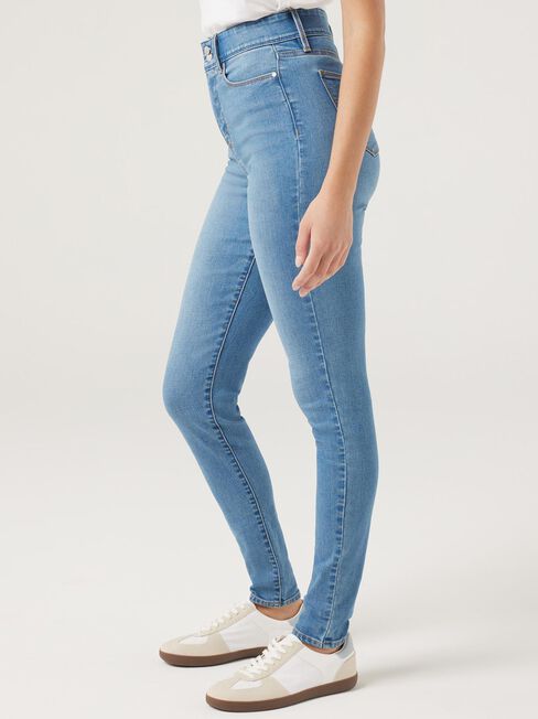 Tummy Trimmer Skinny Jeans, Vintage Wash, hi-res
