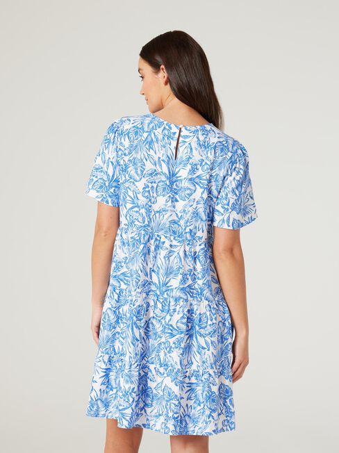 Bobby Tiered Dress, Blue, hi-res