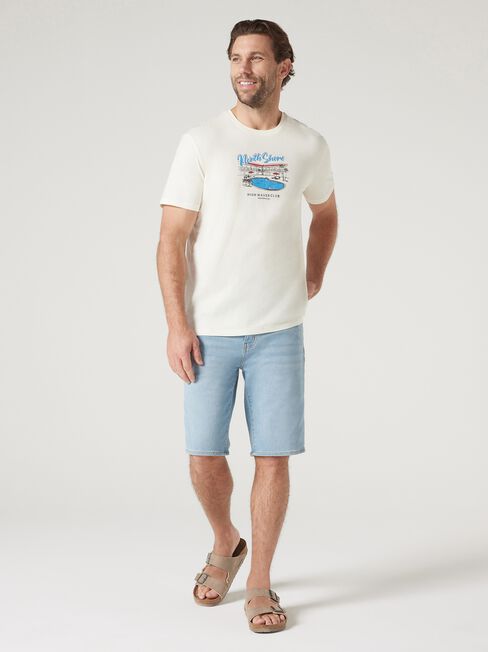 Short Sleeve North Shore Print Crew Tee