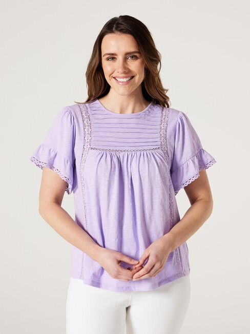 Laguna Lace Ruffle Top