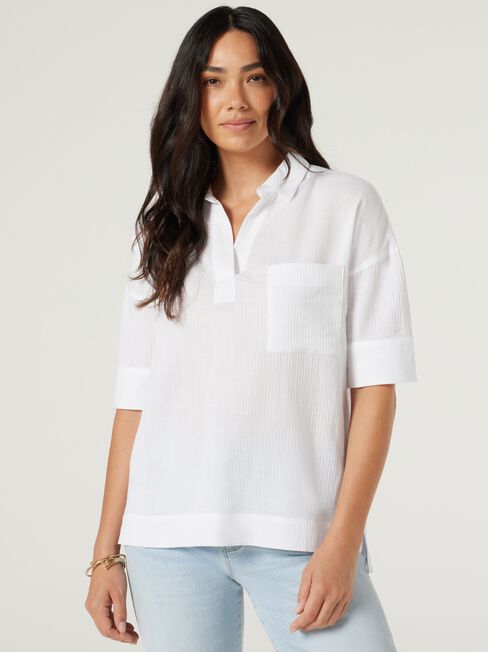 Cassie Textured Cotton Shirt
