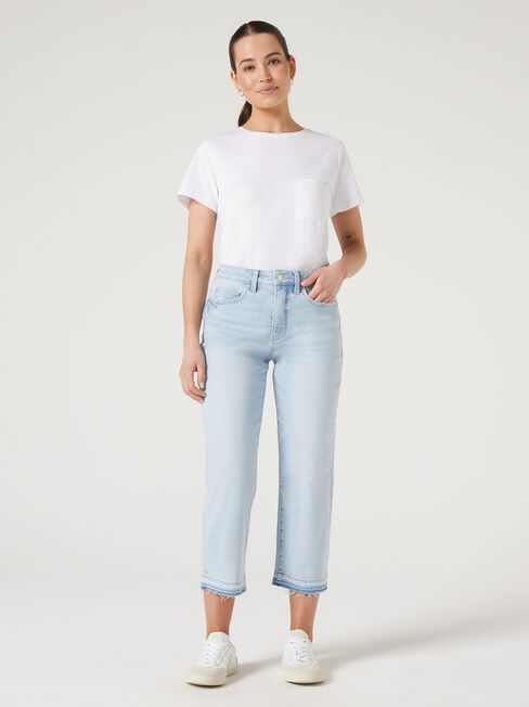 Annie Mid Waisted Straight Capri