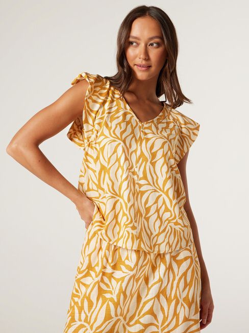Kourt Flutter Slv Top