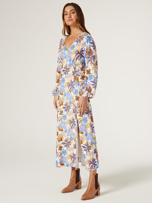 Catalina Midi Dress, Print, hi-res