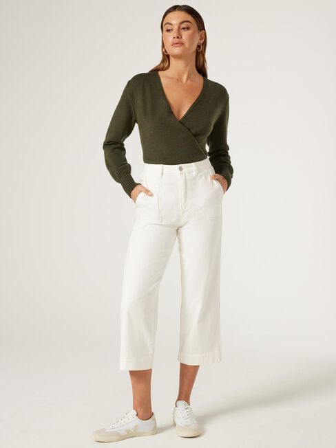 Ellie Basque Hem Cross Over Knit