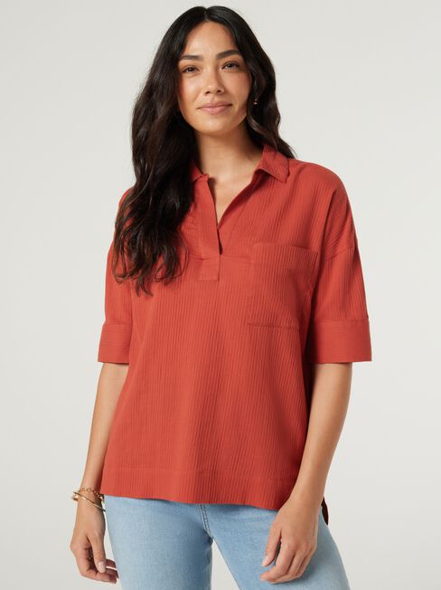 Cassie Textured Cotton Shirt