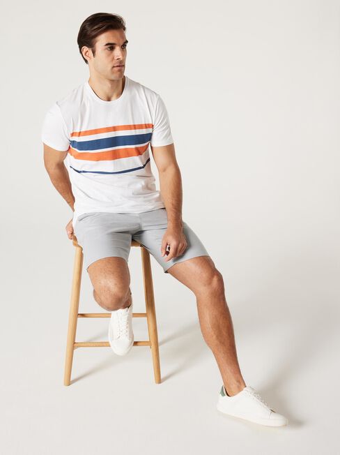 SS Milo Panel Stripe Crew Tee