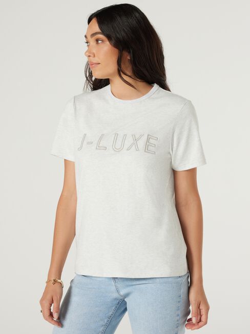 J-Luxe Tee, Grey Marle, hi-res