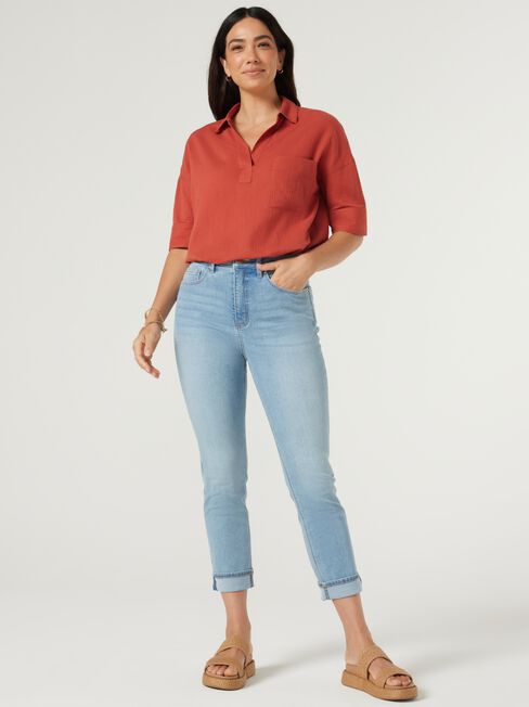 Cassie Textured Cotton Shirt