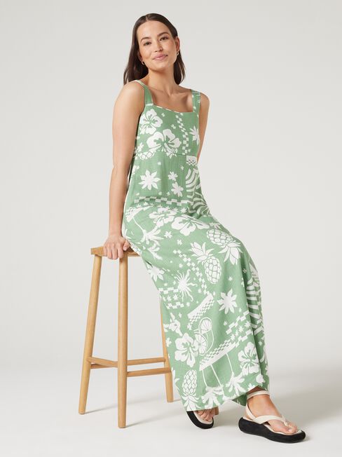 Priya Sleeveless Dress, Green, hi-res