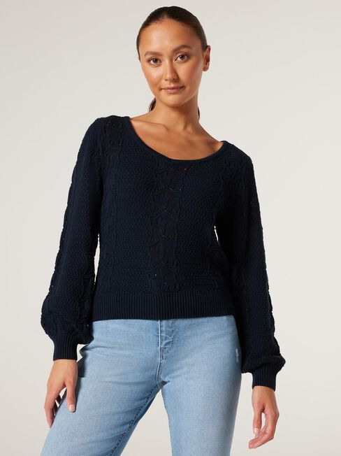 Billy Blouson Slv Knit
