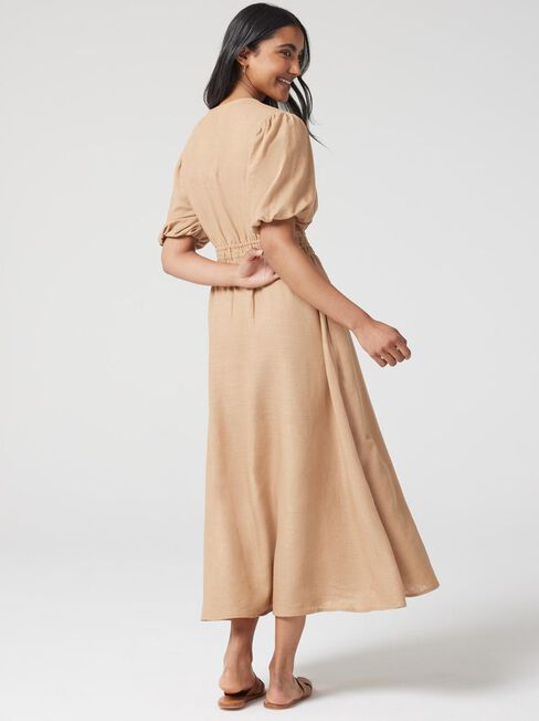 Senna Waisted Dress, Print, hi-res