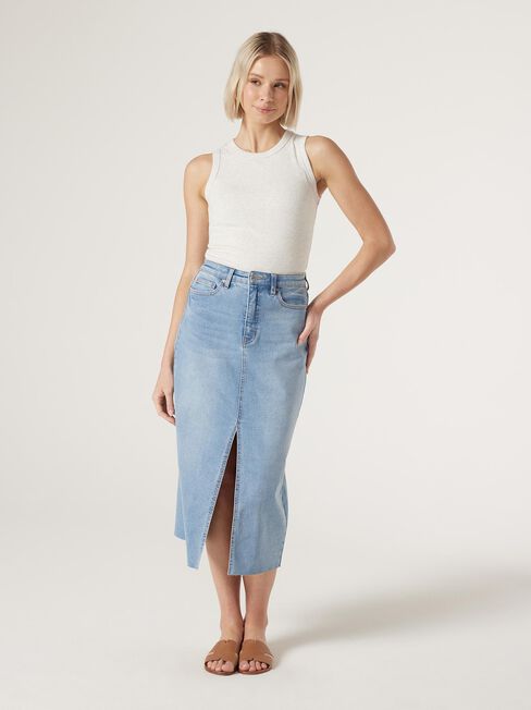 Missy Denim Midi Skirt