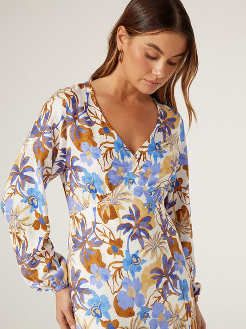 Catalina Midi Dress, Print, hi-res
