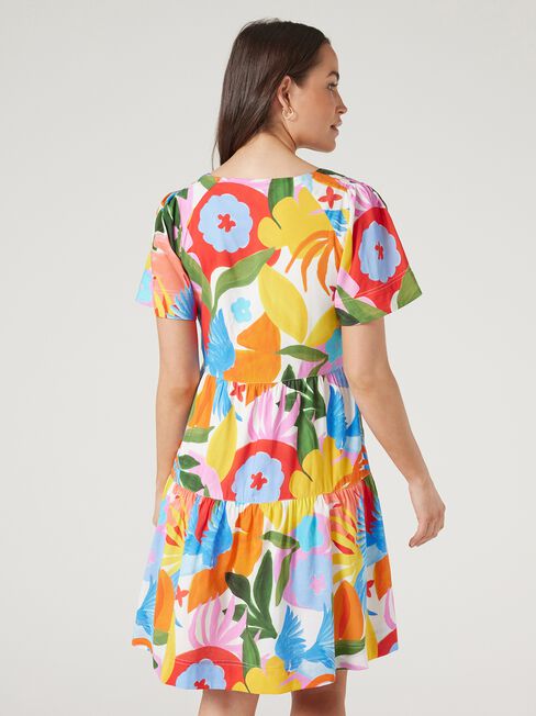 Reese Tiered Dress, Multi, hi-res