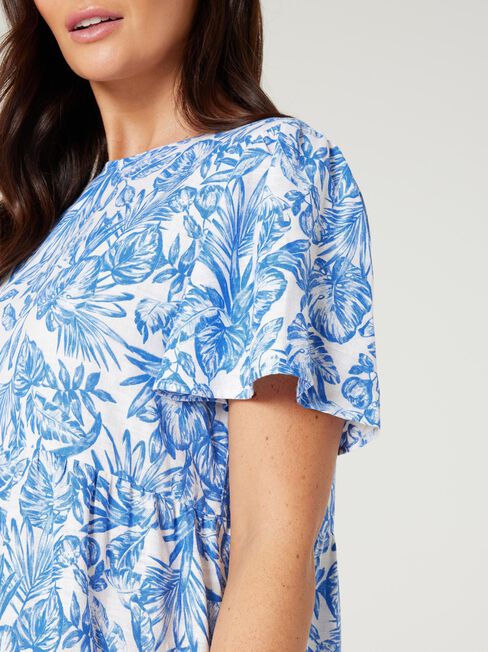 Bobby Tiered Dress, Blue, hi-res