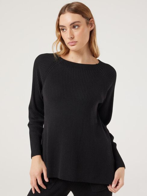 J-Luxe Rib Raglan Top