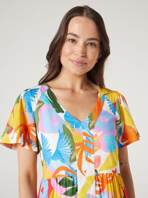 Reese Tiered Dress, Multi, hi-res