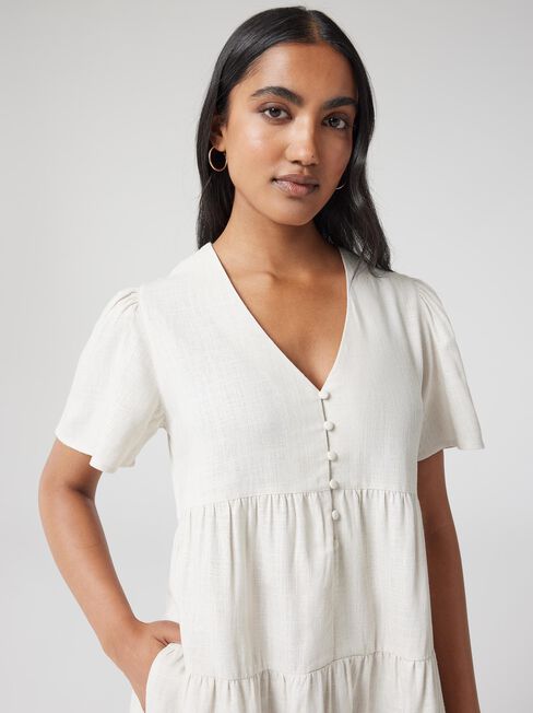 Billie Tiered Dress, Sand Marle, hi-res