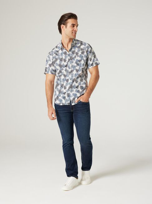 SS Everett Print Linen Shirt