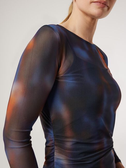 Denver Long Sleeve Dress, Print, hi-res